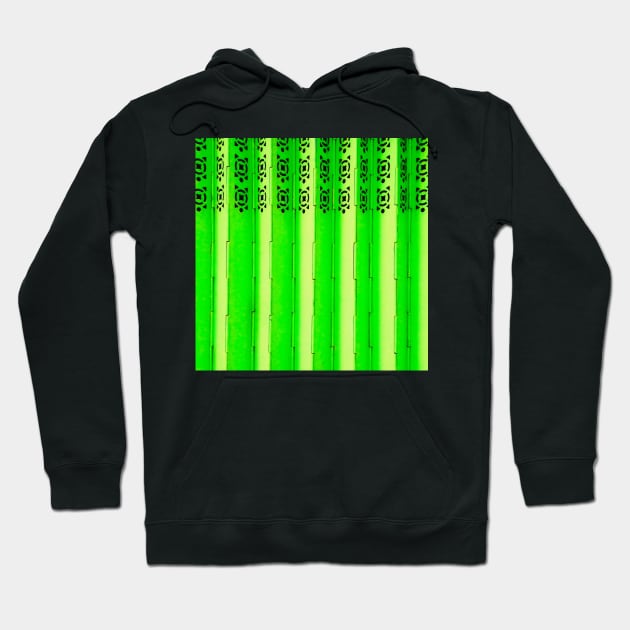 Vintage Hong Kong Shutter- Retro Pop Art Lime Green Hoodie by CRAFTY BITCH